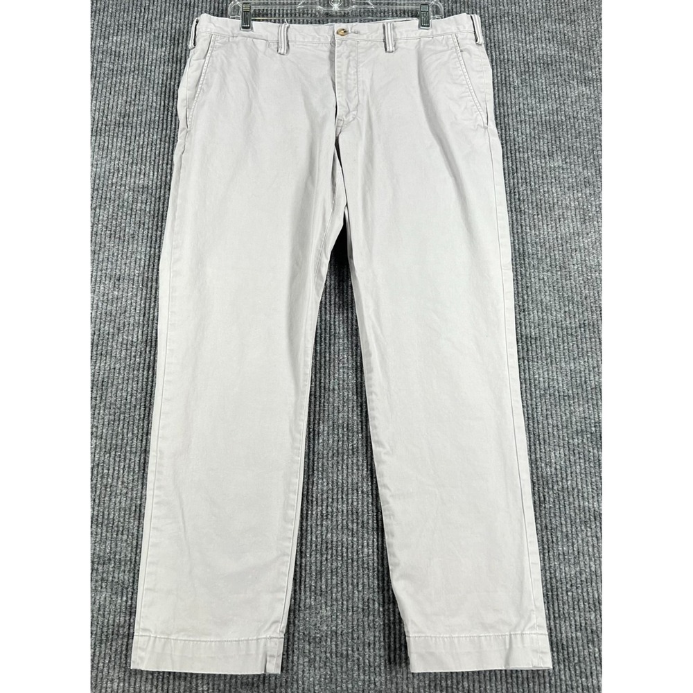 Polo Ralph Lauren Chino Pants Mens Size 36x30 Gray Slim Stretch Casual Outdoor